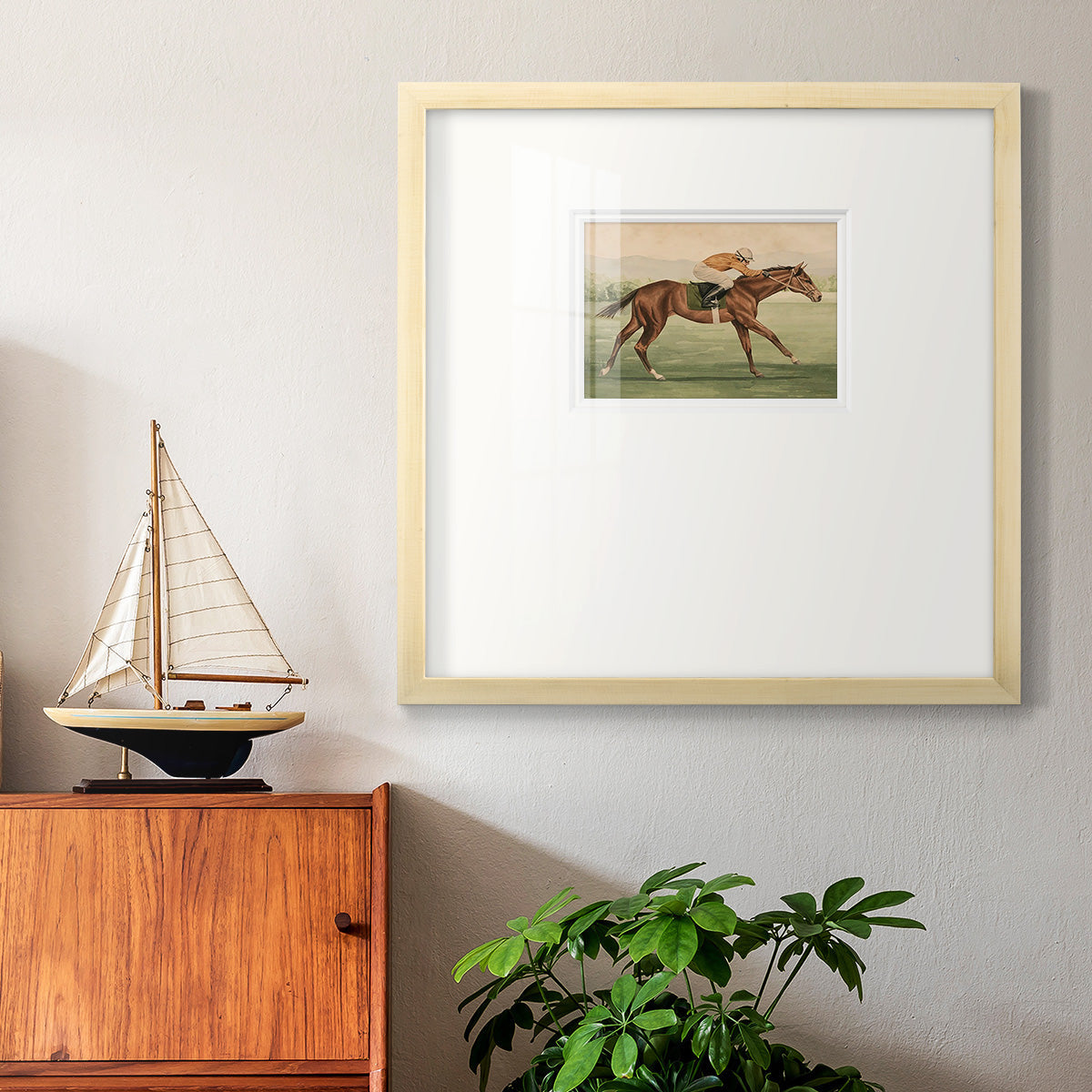 Vintage Equestrian II Premium Framed Print Double Matboard