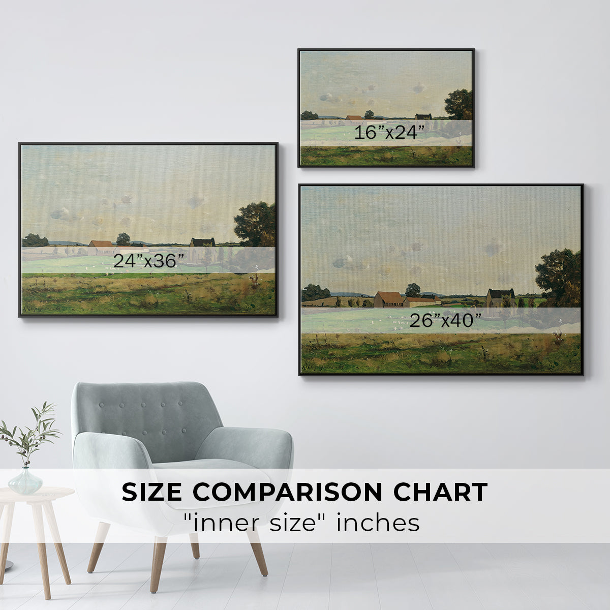 The Saulce Estate, 1869 - Floater Framed Canvas Print
