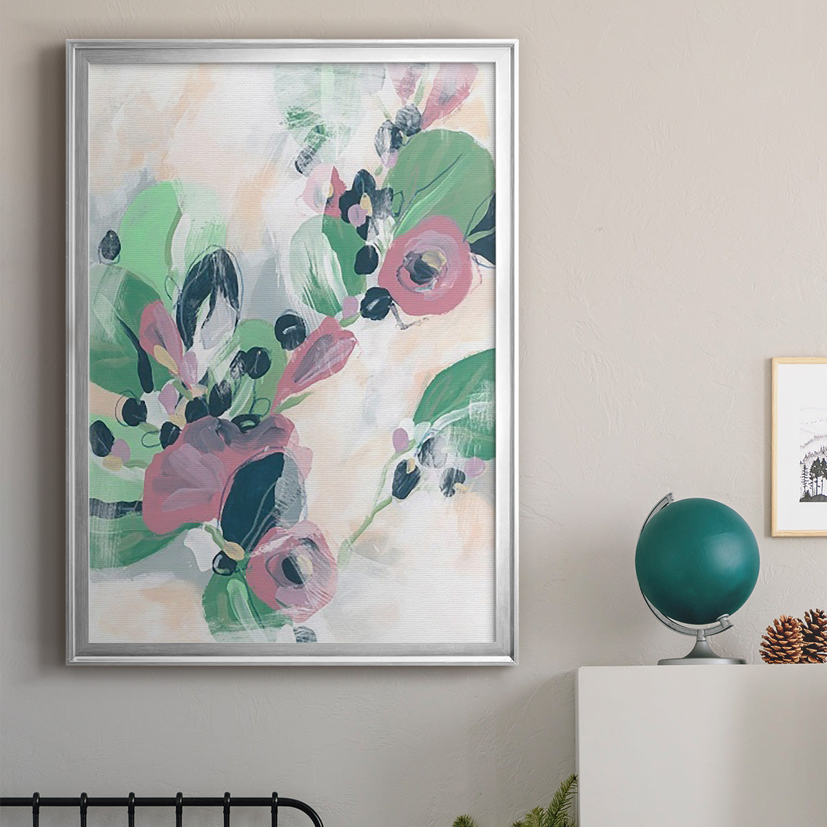 Tropical Branch Fresco II - Modern Framed Canvas Print