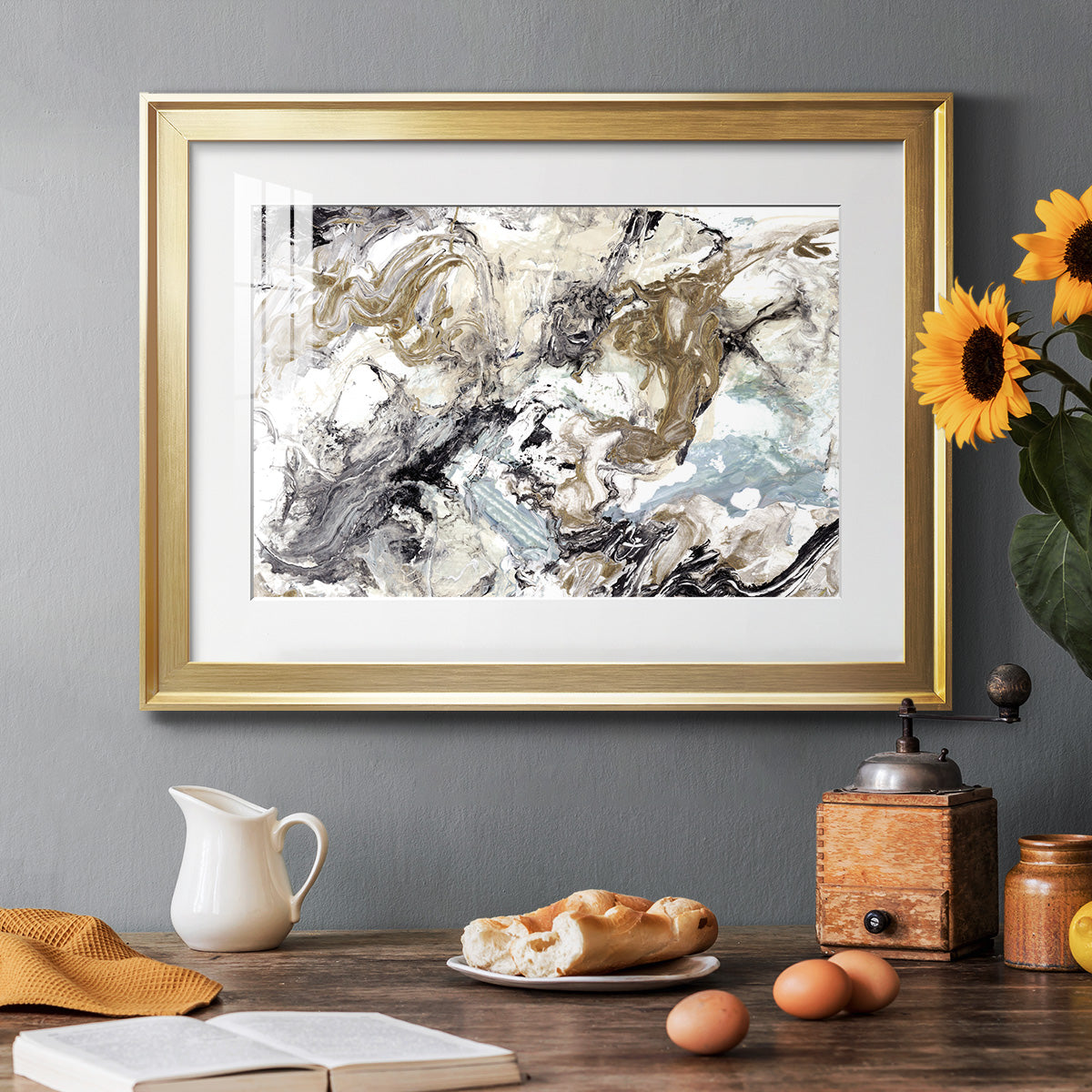 Marbelized Abstract Premium Framed Print - Ready to Hang