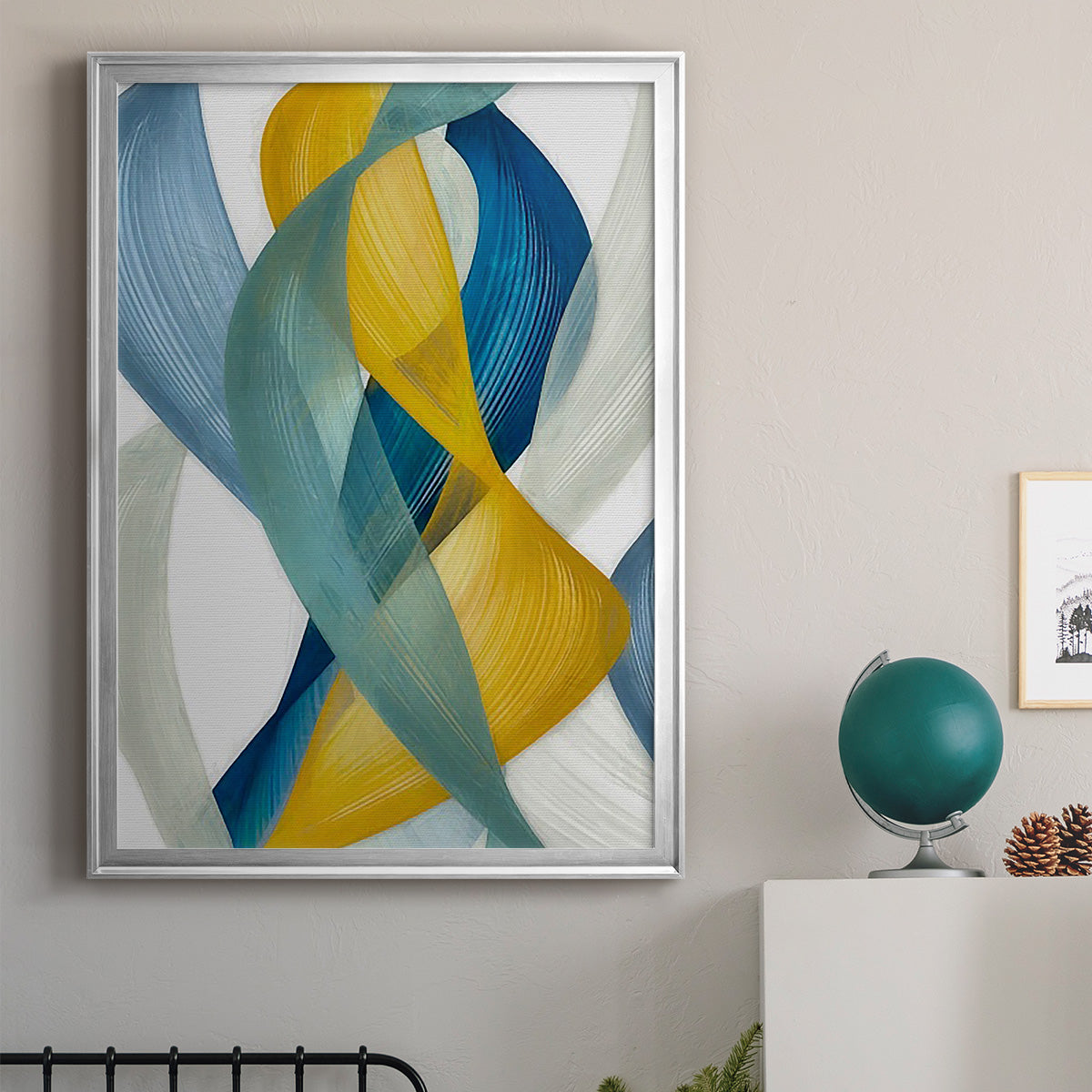 Horizontal Bands I - Modern Framed Canvas Print