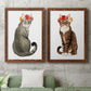 Flower Crown Cats I - Premium Framed Canvas 2 Piece Set - Ready to Hang