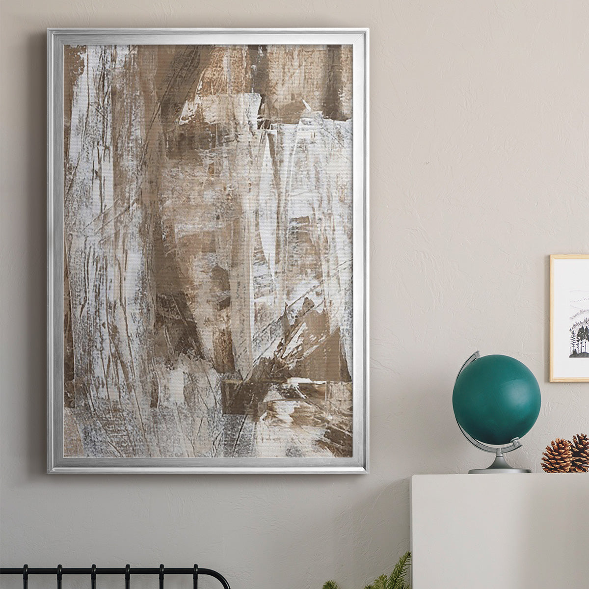 Bronzed I - Modern Framed Canvas Print