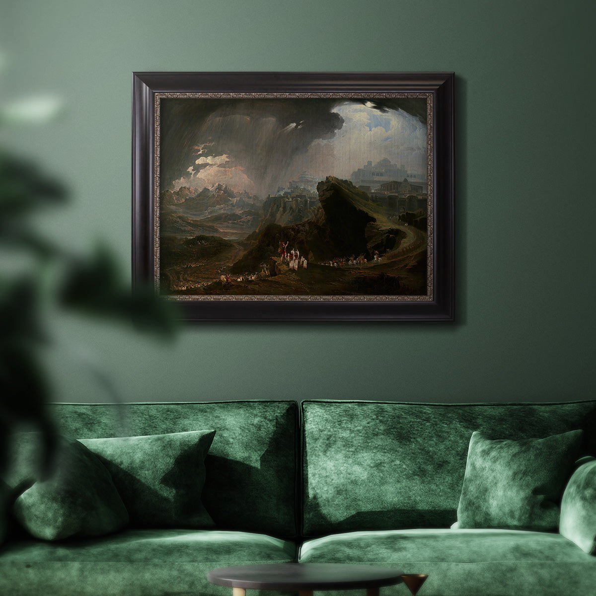 Joshua Commanding the Sun to Stand Still upon Gibeon - Ornate Framed Canvas Print