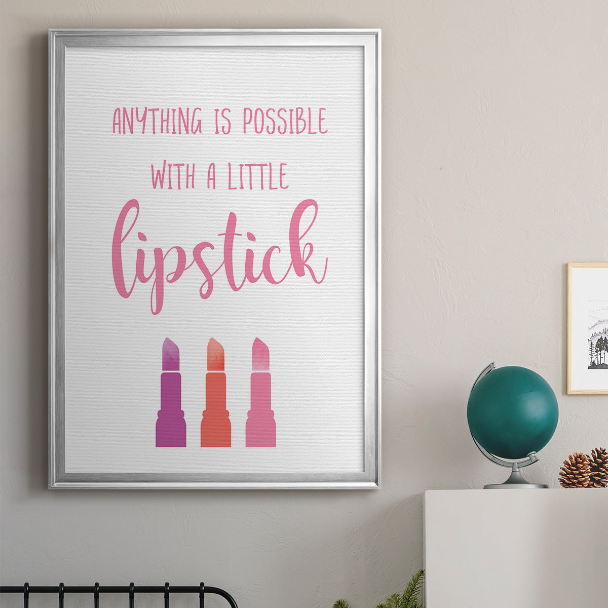 Little Lipstick - Modern Framed Canvas Print