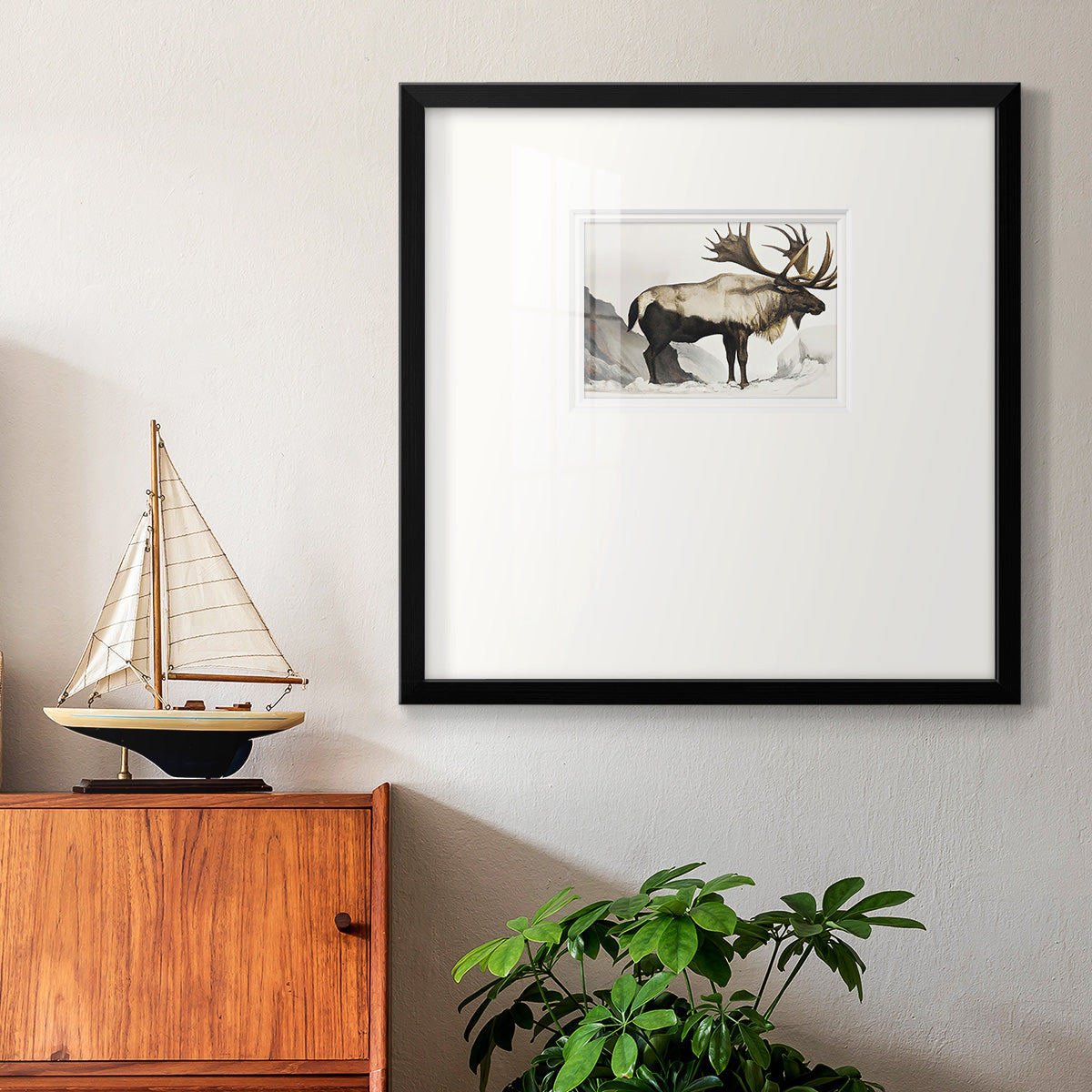 Elk Mounrtain Premium Framed Print Double Matboard