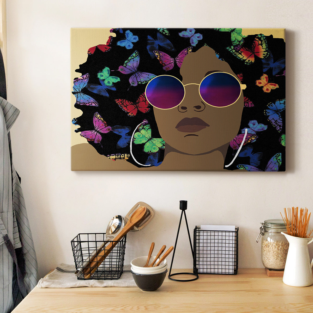 Butterfly Diva I Premium Gallery Wrapped Canvas - Ready to Hang