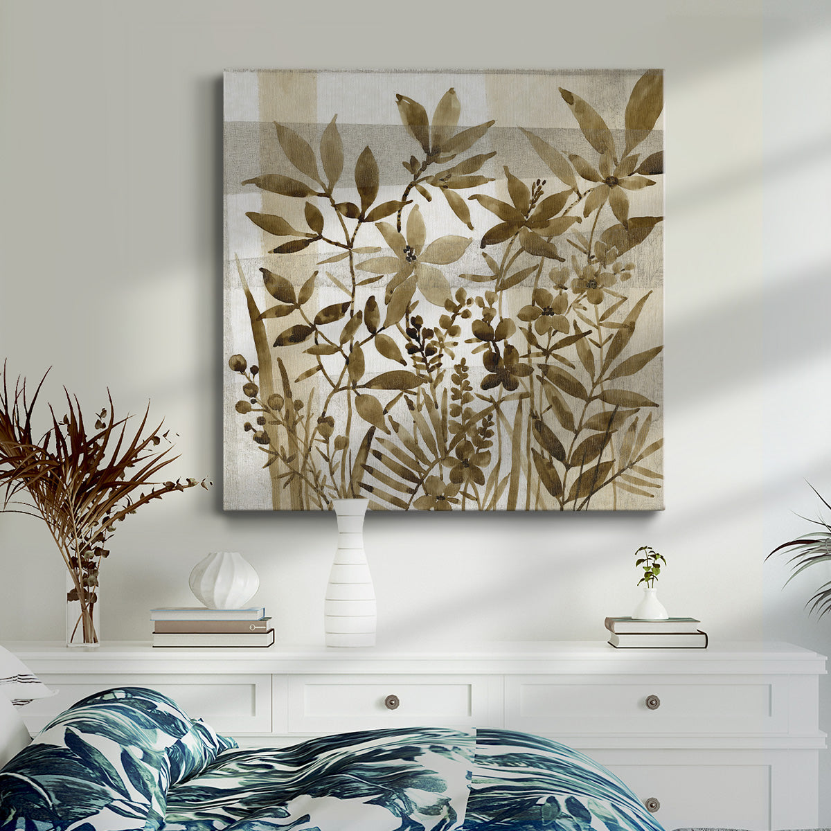 Neutral Garden II - Canvas Art Print