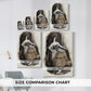 Size comparison chart for canvas art prints, showing multiple size options.