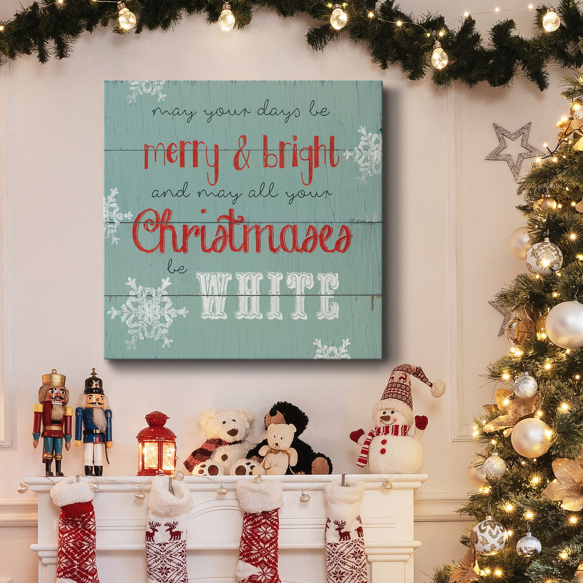 White Christmas-Premium Gallery Wrapped Canvas - Ready to Hang