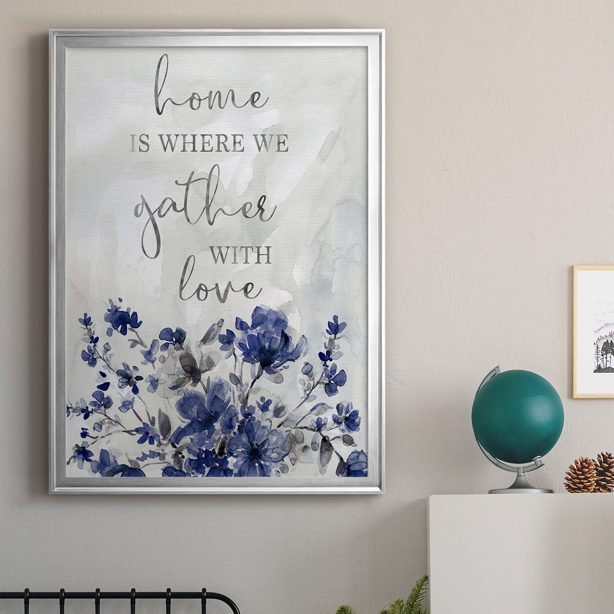 Gather With Love - Modern Framed Canvas Print