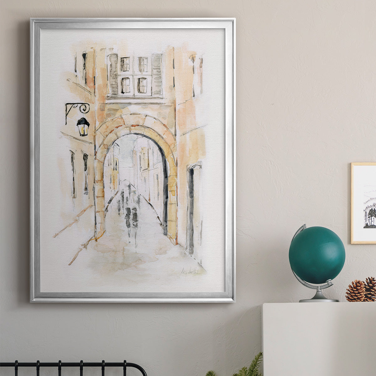 Venice Market Day II - Modern Framed Canvas Print
