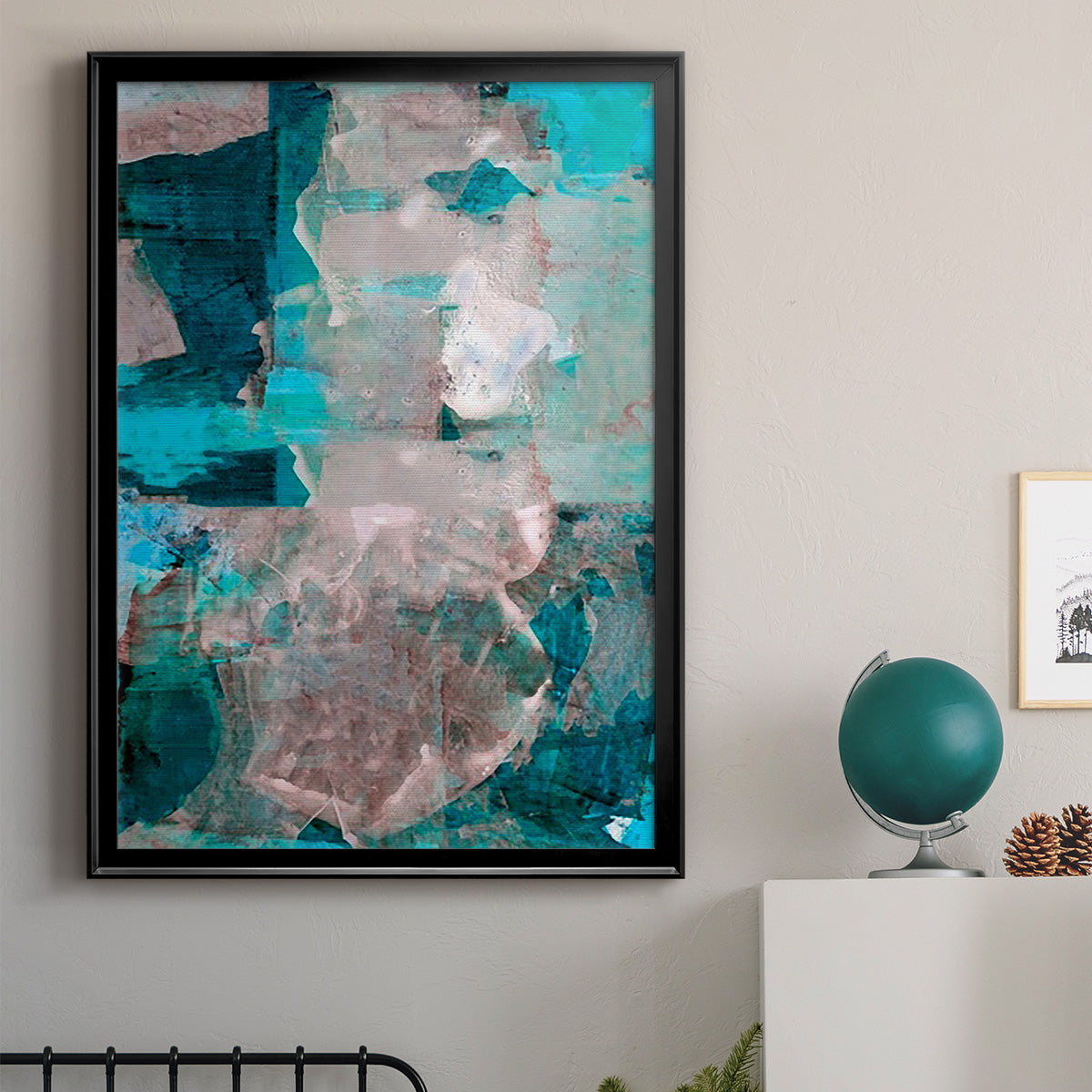 Impasto III - Modern Framed Canvas Print