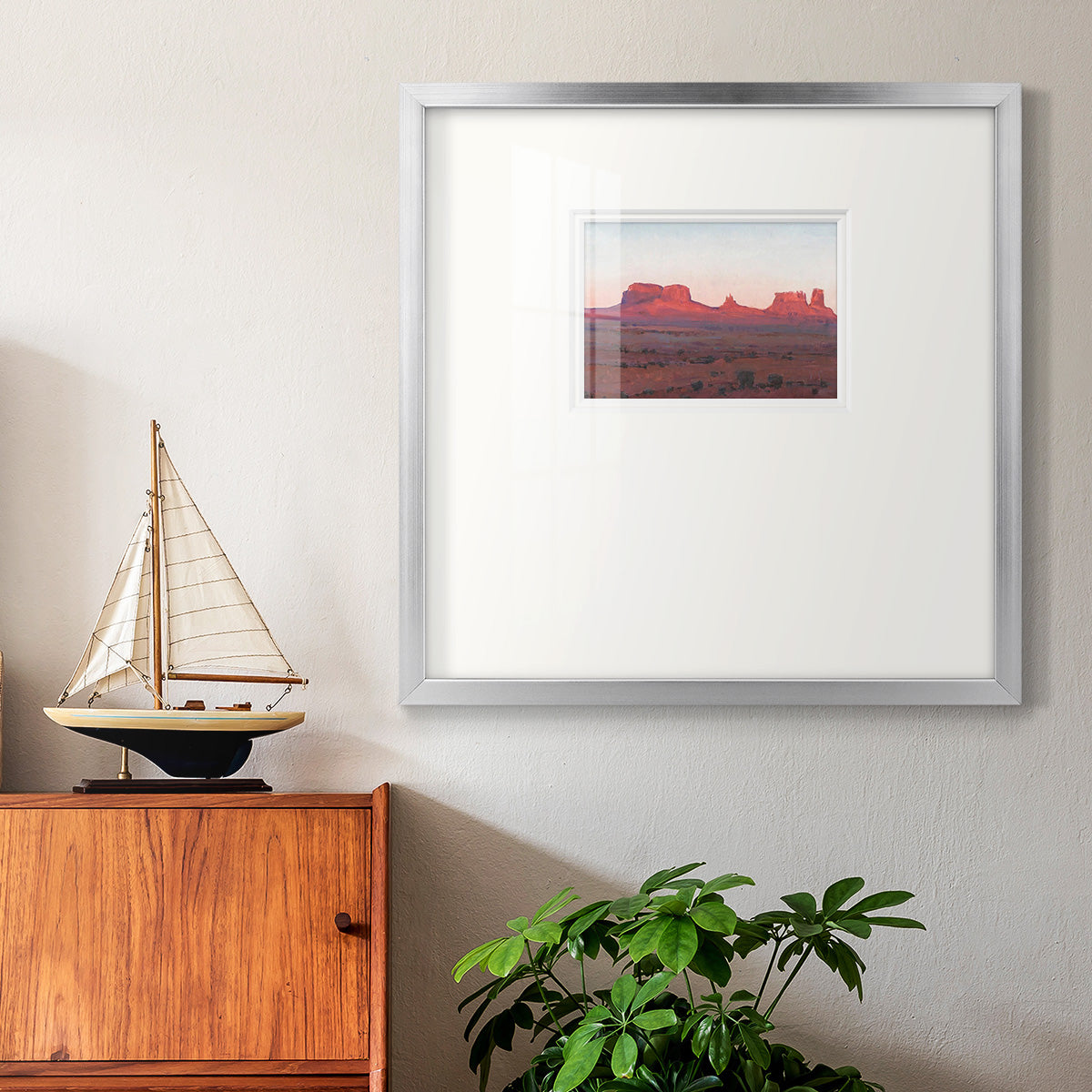 Red Rocks at Dusk II Premium Framed Print Double Matboard