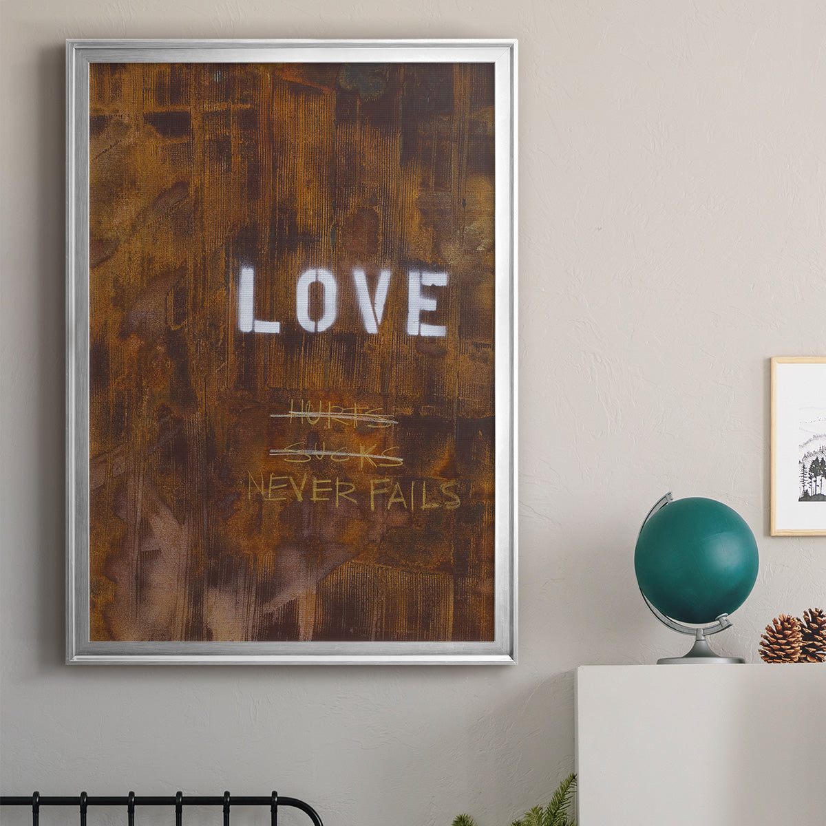 Love Never Fails I - Modern Framed Canvas Print