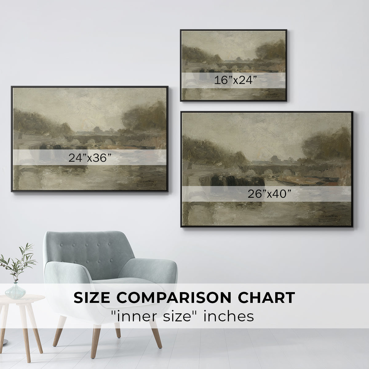 The Bridge (Le pont), 1895 - Floater Framed Canvas Print