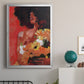 Through the Flowers I - Modern Framed Canvas Print