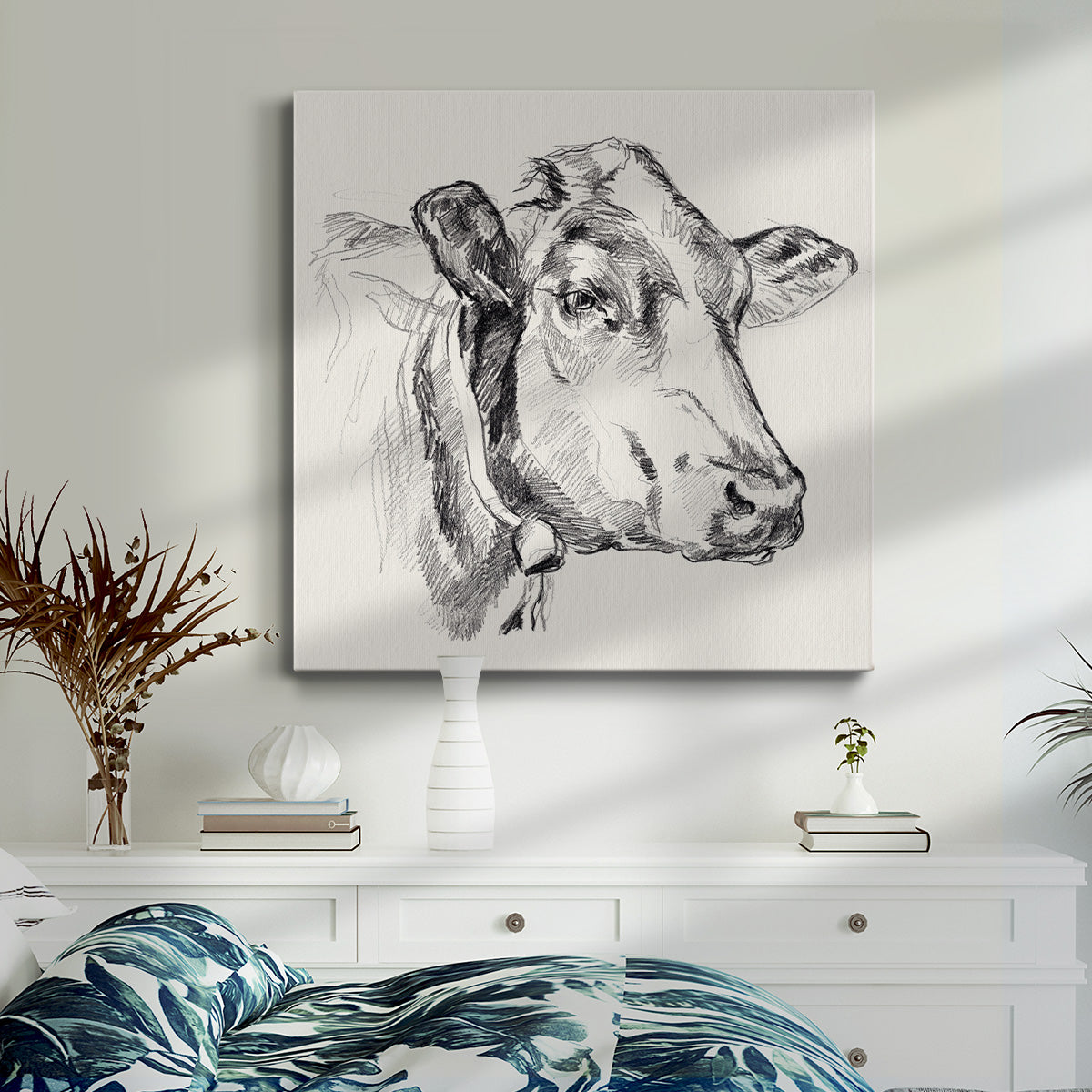 Holstein Portrait Sketch I - Canvas Art Print