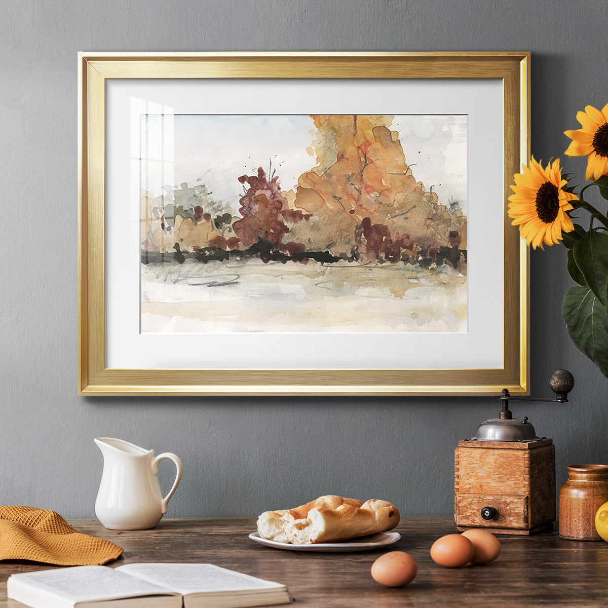 The Autumn View II - Modern Framed Art Print