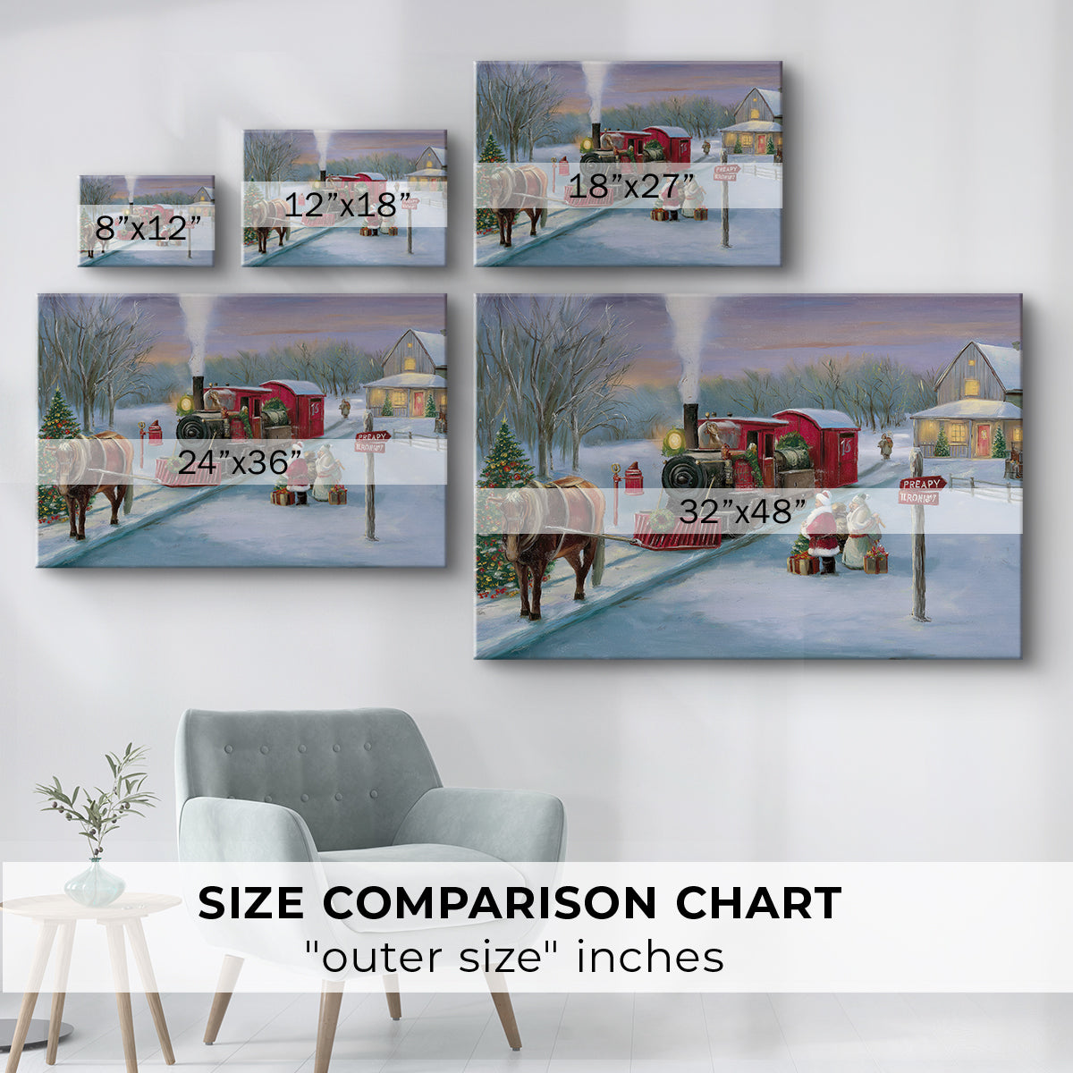 Night of Chalk Cottage - Canvas Art Print