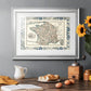 Bordered Map of France - Modern Framed Art Print