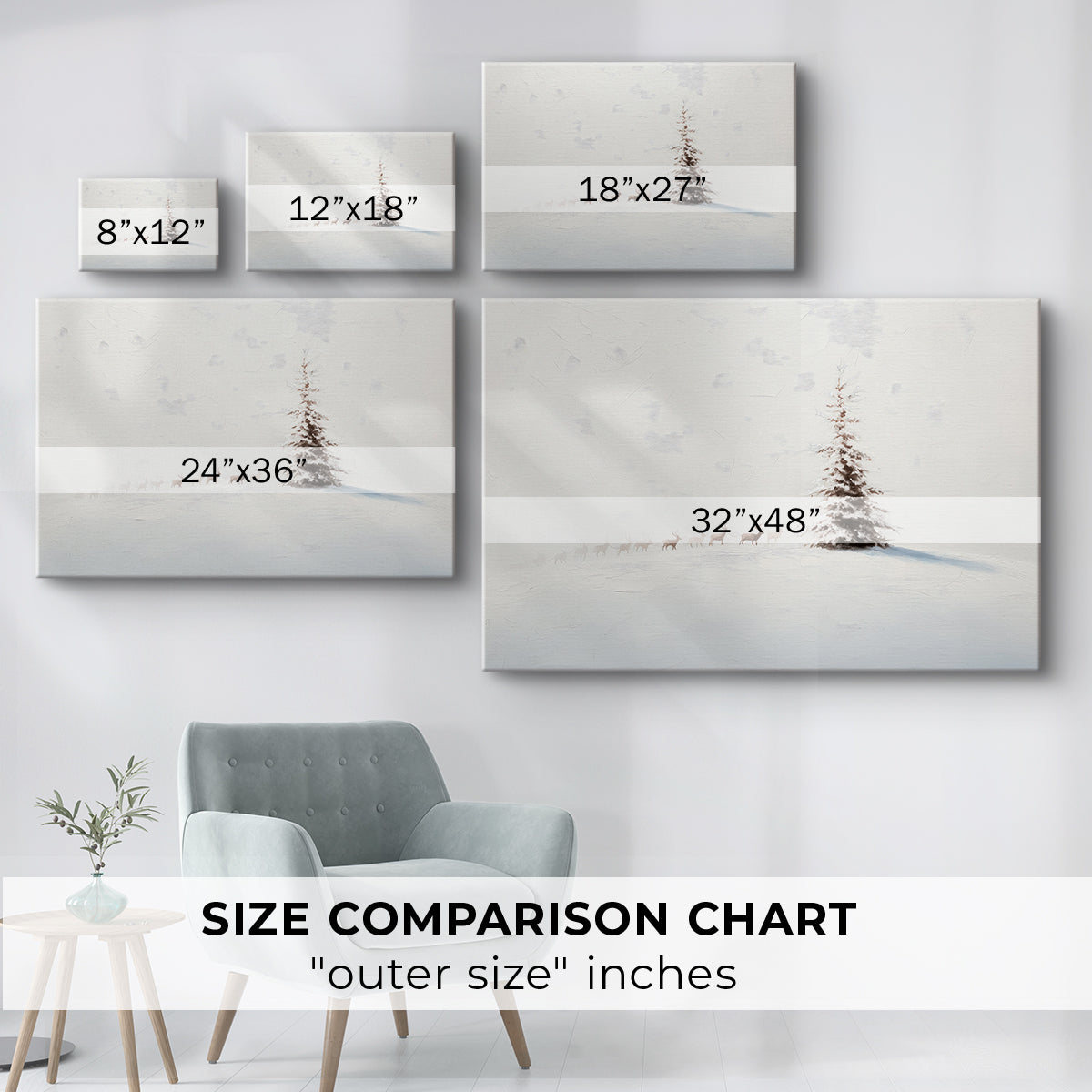 Silver Silence of Fir - Canvas Art Print