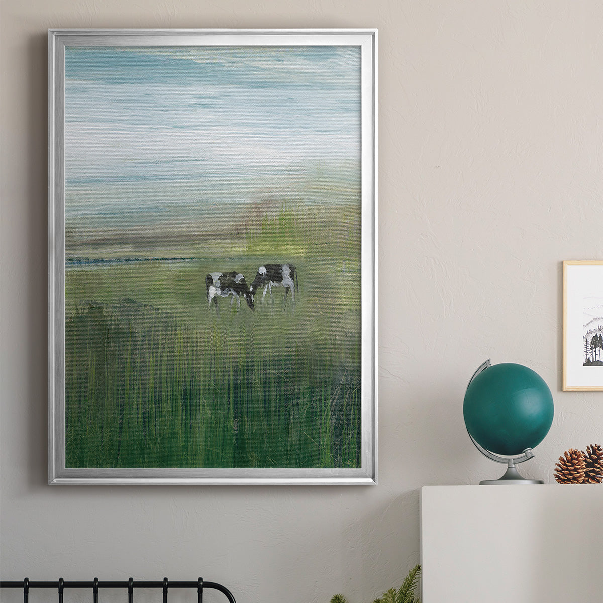 Out to Pasture I - Modern Framed Canvas Print