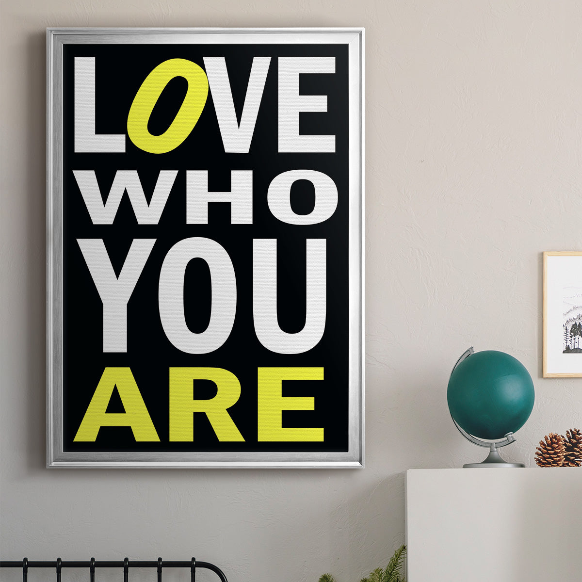 Love Who You Are - Modern Framed Canvas Print