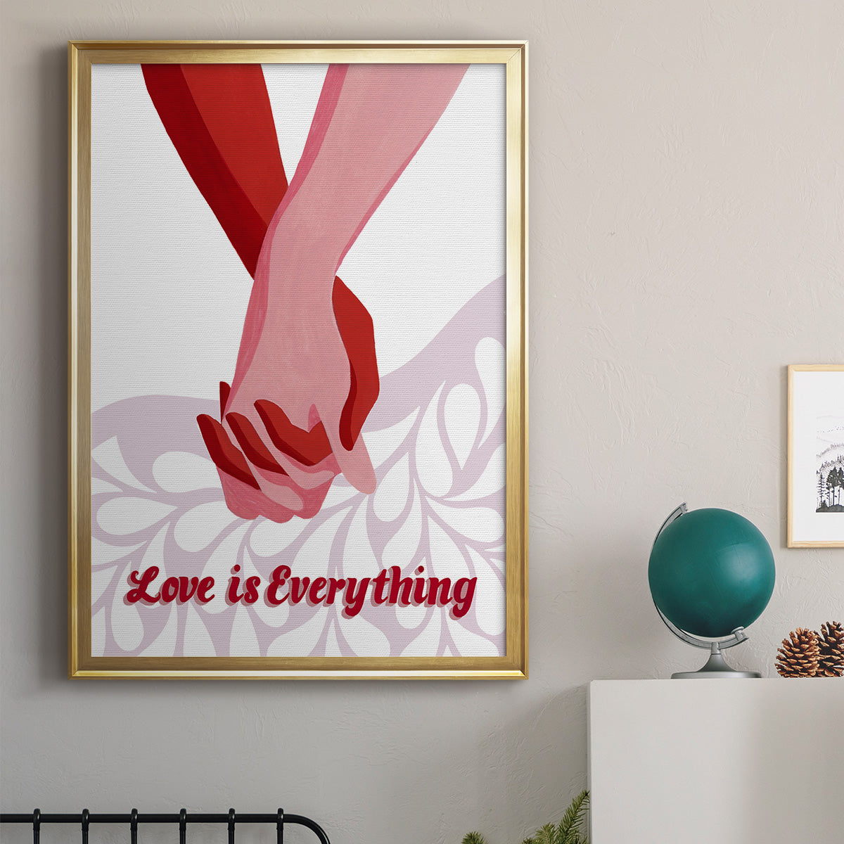 Groovy Love I - Modern Framed Canvas Print