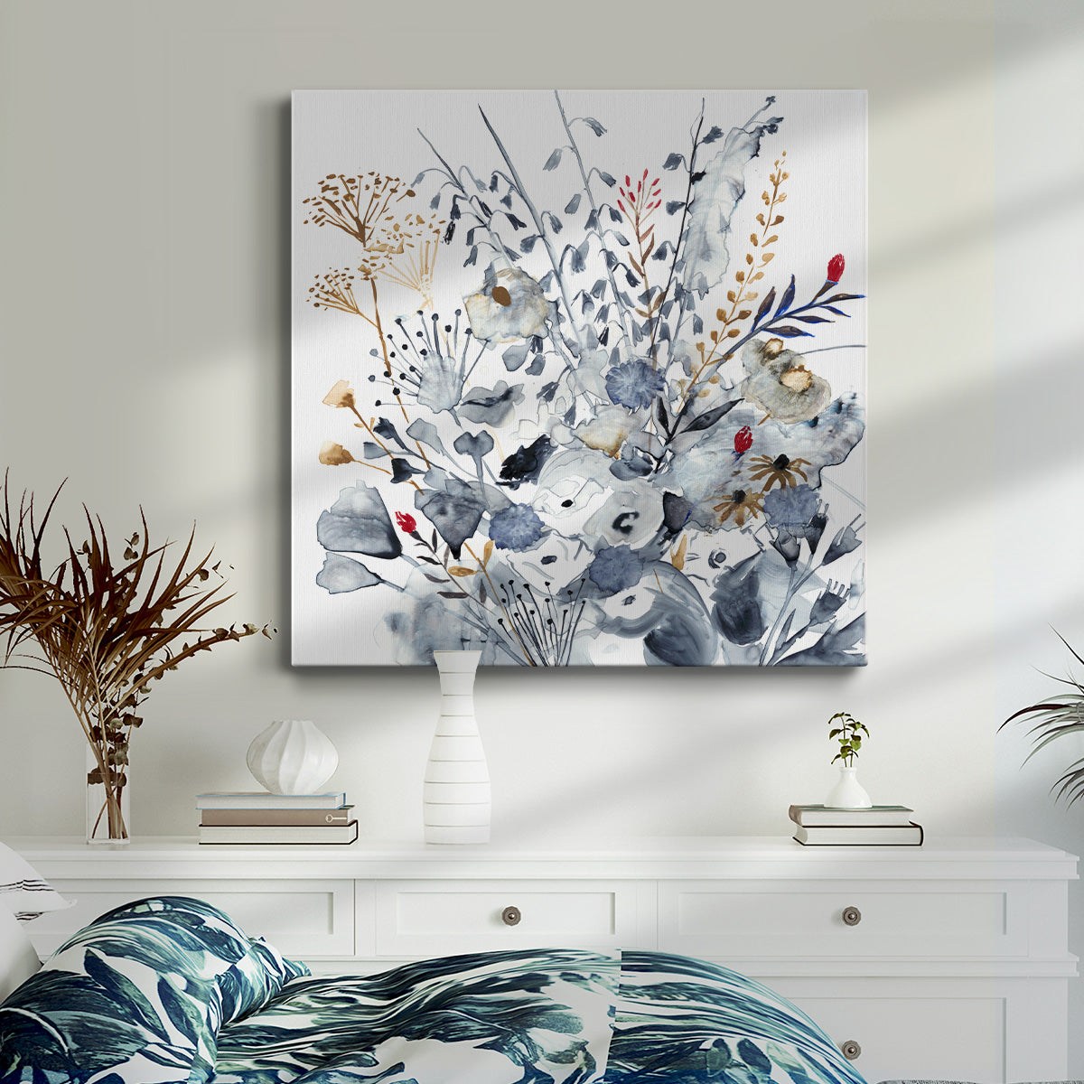 Indigo & Ochre I - Canvas Art Print