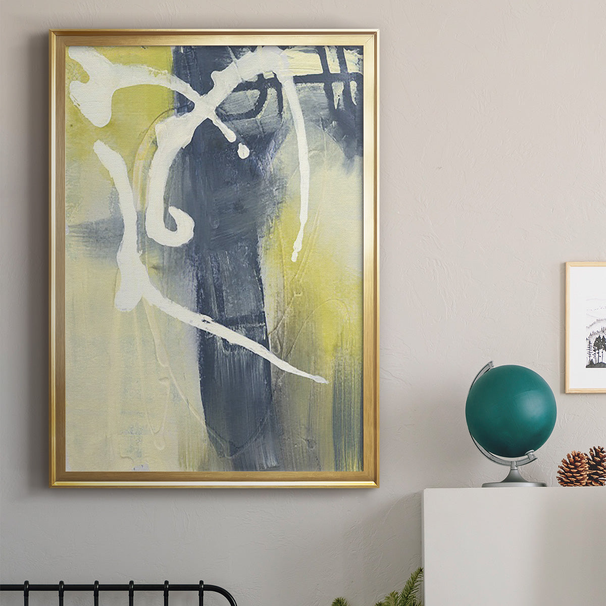 Delightful II - Modern Framed Canvas Print