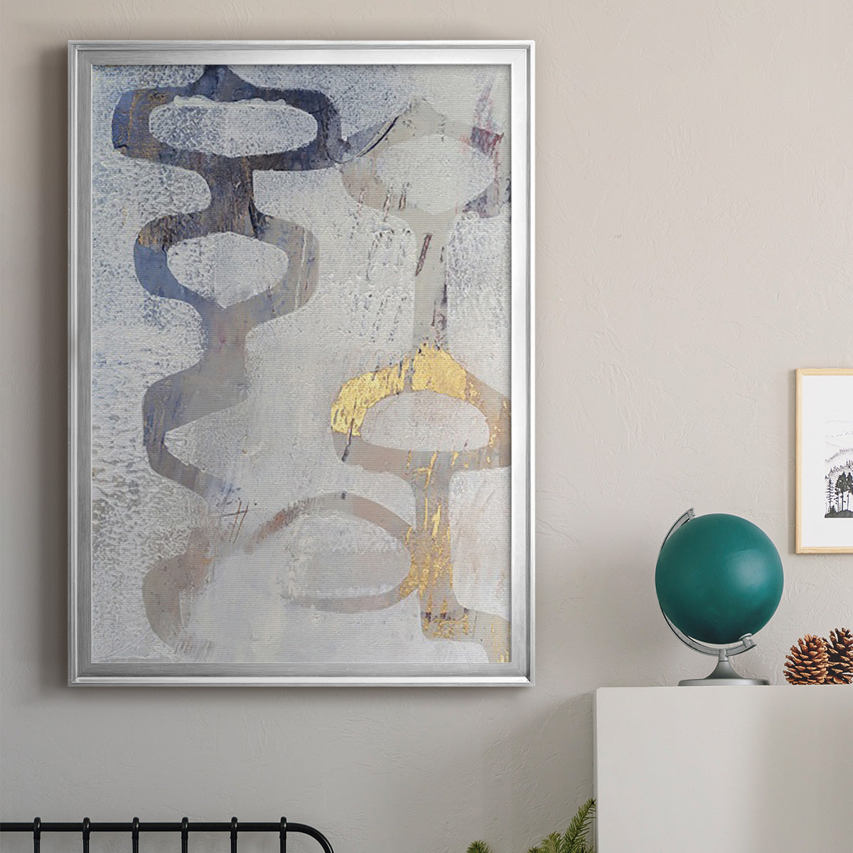 Linx I - Modern Framed Canvas Print