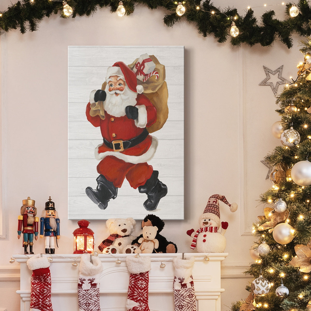 Nostalgic Santa II Premium Gallery Wrapped Canvas - Ready to Hang