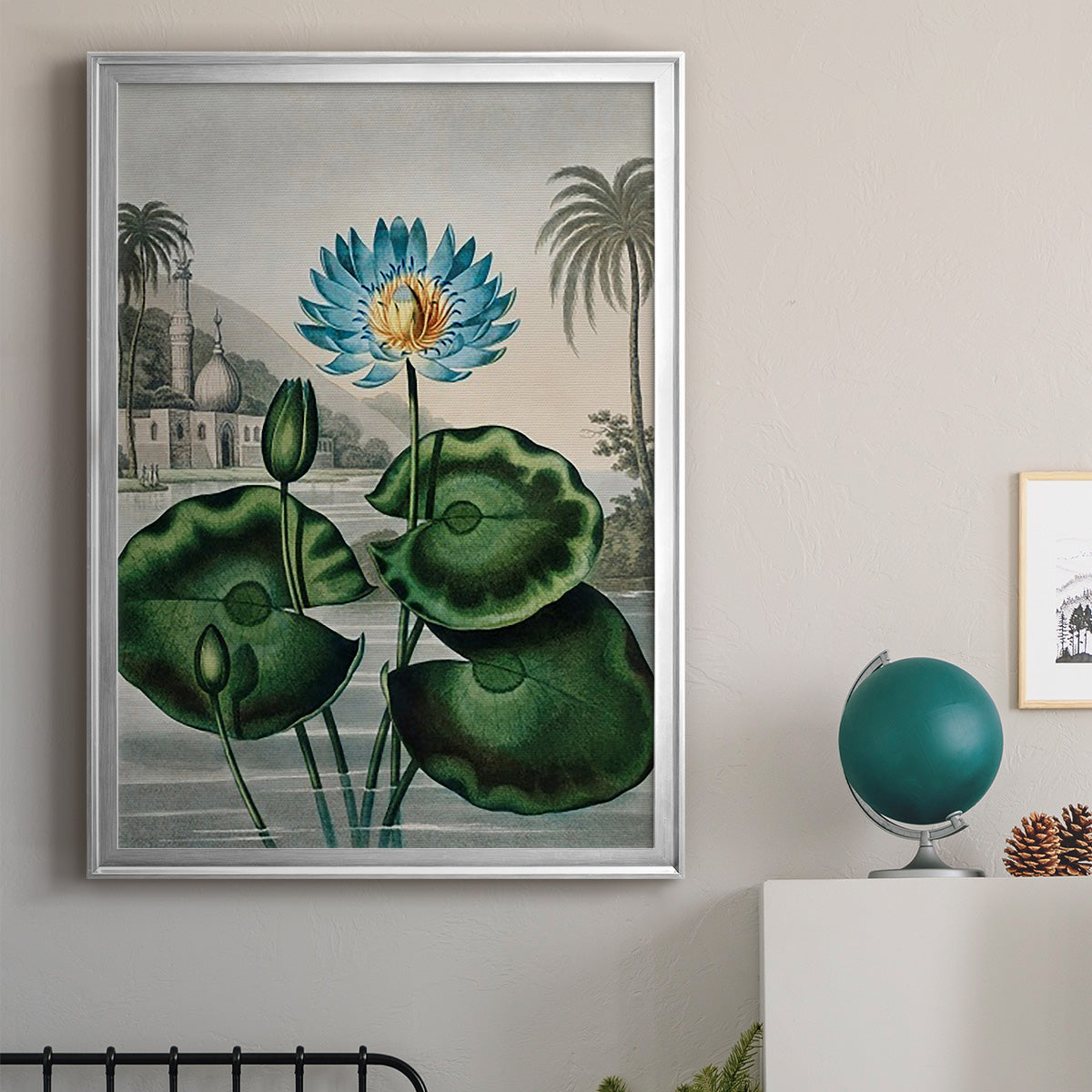 Temple of Flora IX - Modern Framed Canvas Print