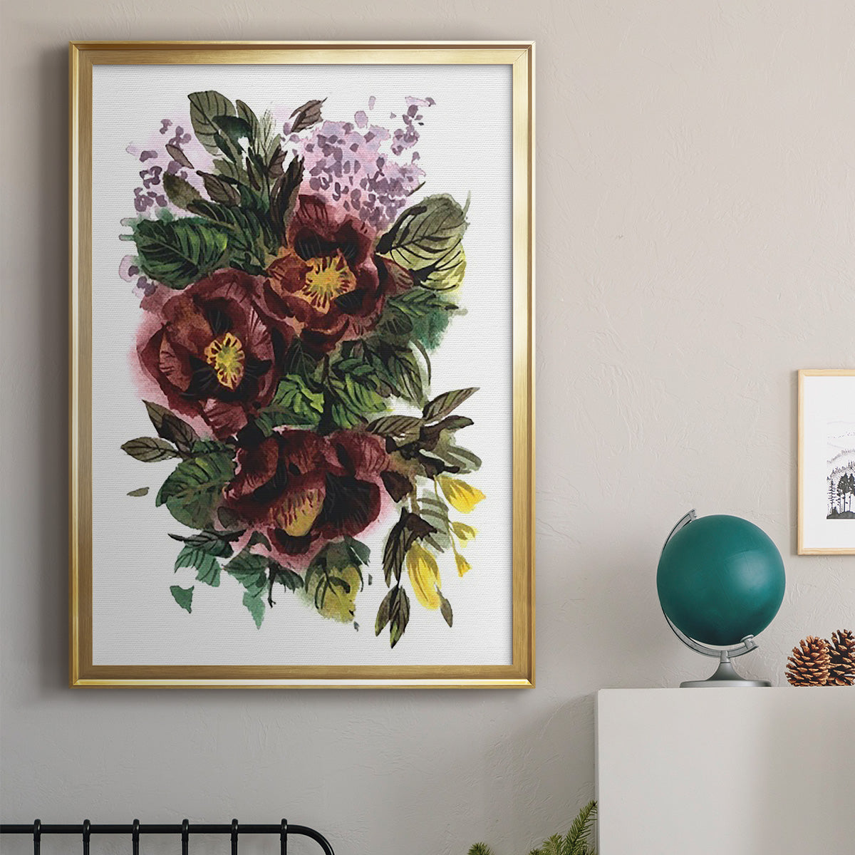 Garden Bouquets II - Modern Framed Canvas Print