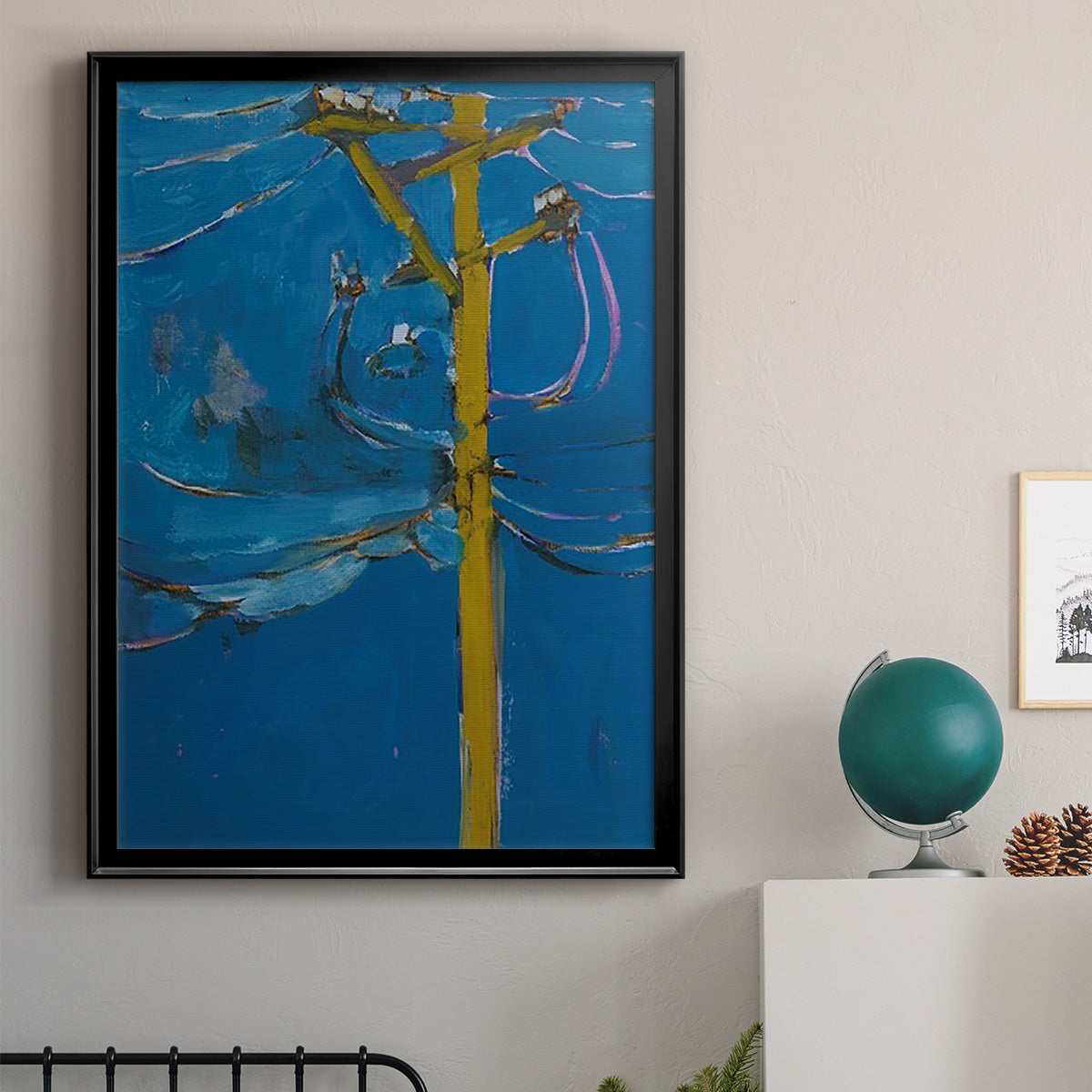 Wires IV - Modern Framed Canvas Print