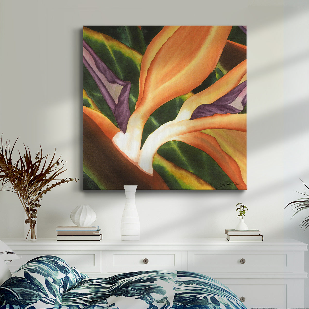 Bird of Paradise Tile III-Premium Gallery Wrapped Canvas - Ready to Hang