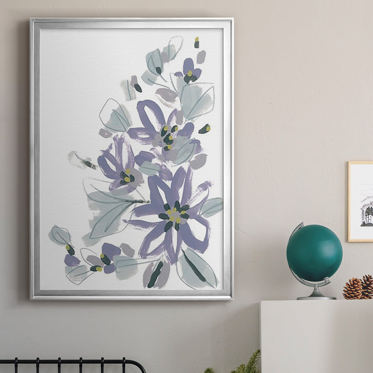 Periwinkle Patch IV - Modern Framed Canvas Print