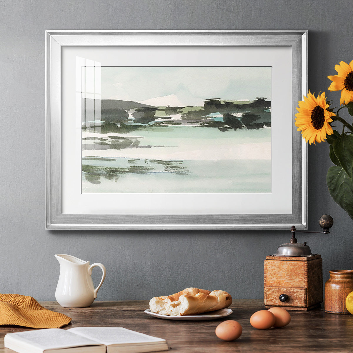 Turquoise Marsh II - Modern Framed Art Print