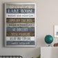 Simple Lake Rules - Modern Framed Canvas Print
