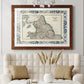 Bordered Map of England & Wales-Premium Framed Print - Ready to Hang