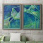 Geometric in Cool III - Premium Framed Canvas 2 Piece Set - Ready to Hang