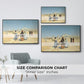 View from the Desert of Cairo with Citadel and Mamluk Tombs in the Background, c. 1889-1890 - Floater Framed Canvas Print
