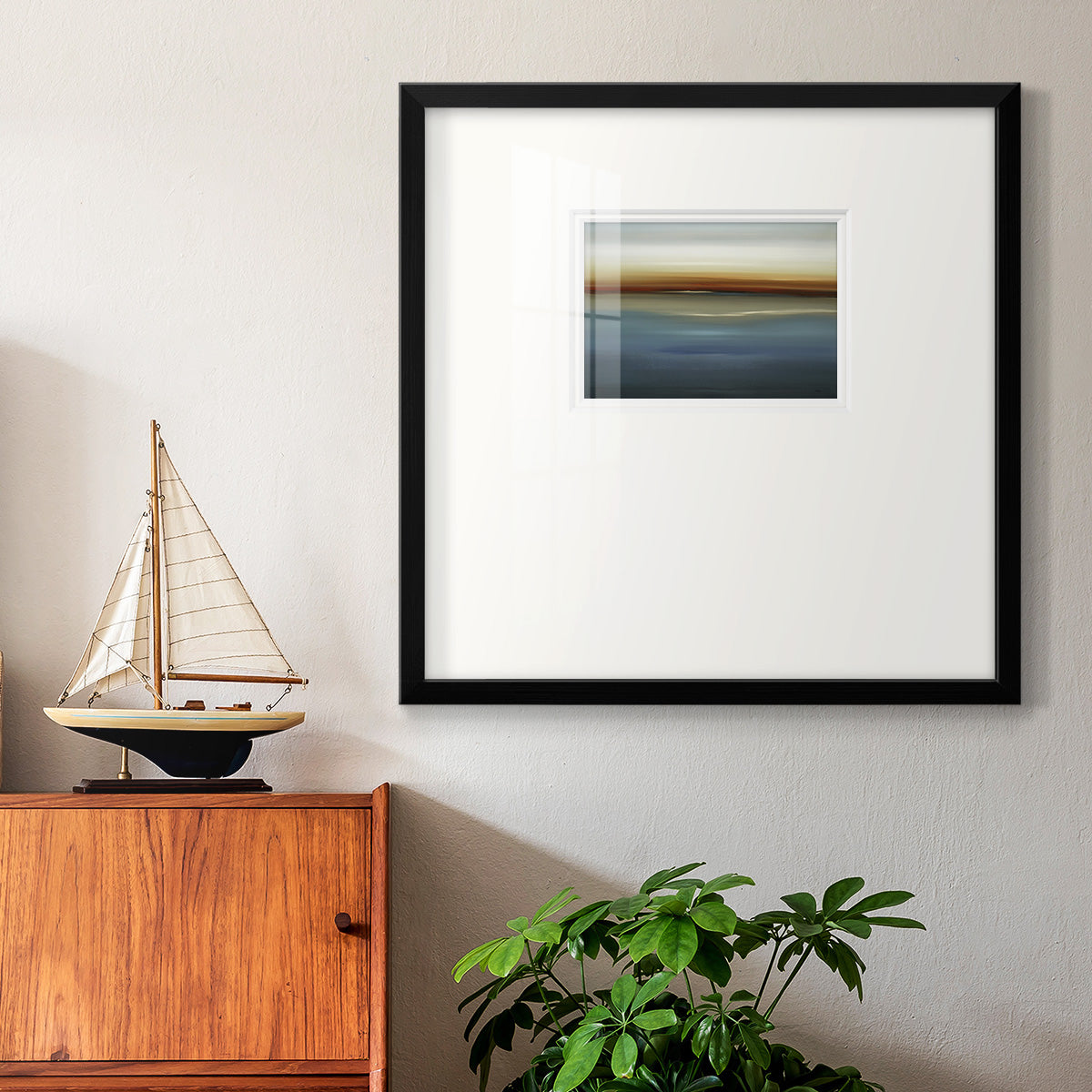 Beside the Blue II Premium Framed Print Double Matboard