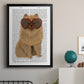 Pomeranian and Heart Glasses - Modern Framed Canvas Print