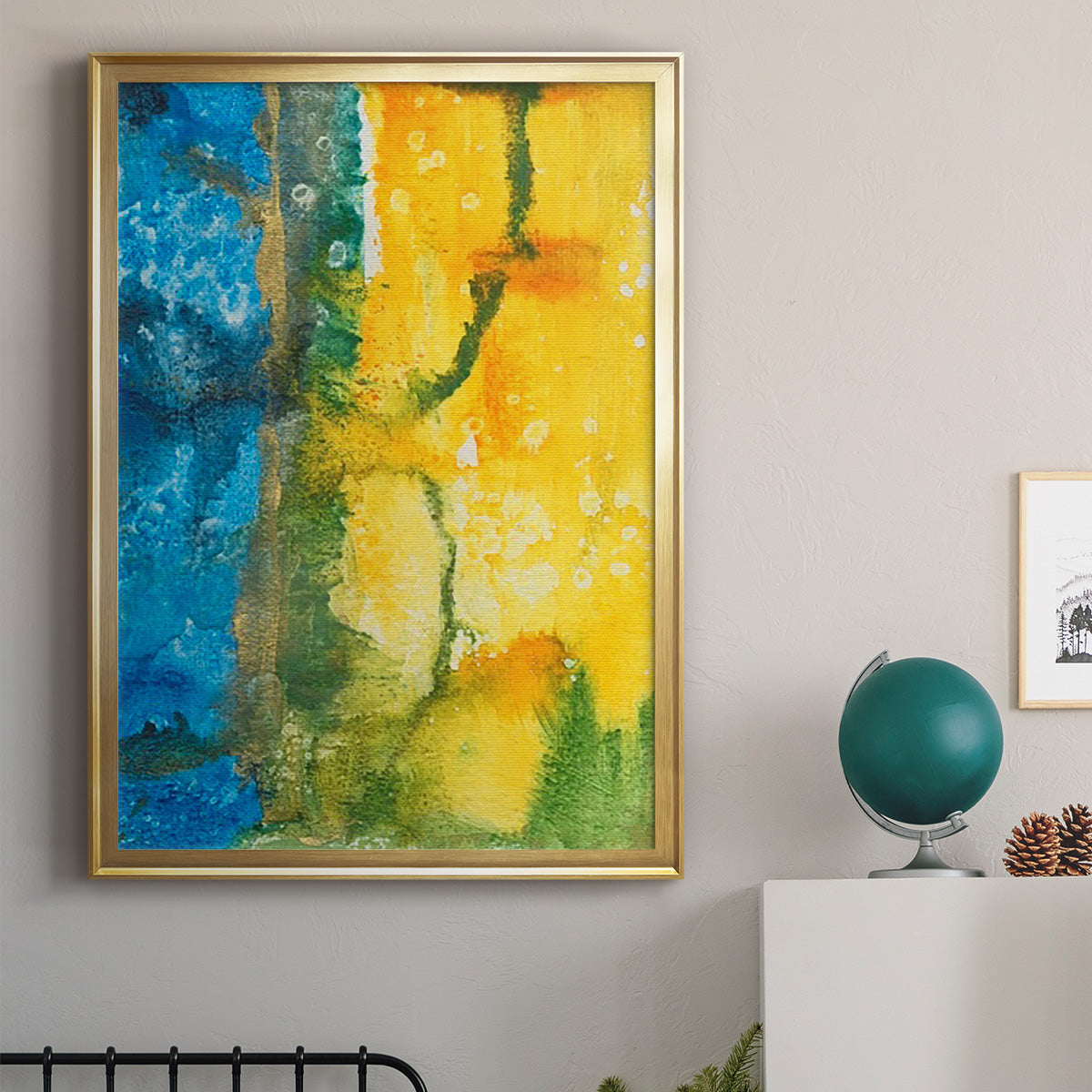 Aquatic Energy I - Modern Framed Canvas Print