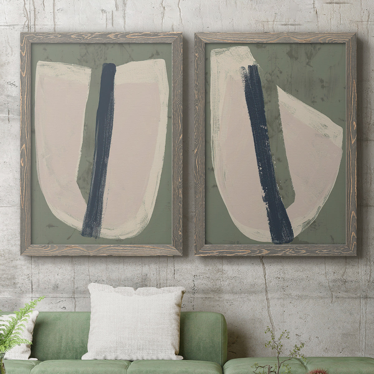 Paper Slice III - Premium Framed Canvas 2 Piece Set - Ready to Hang