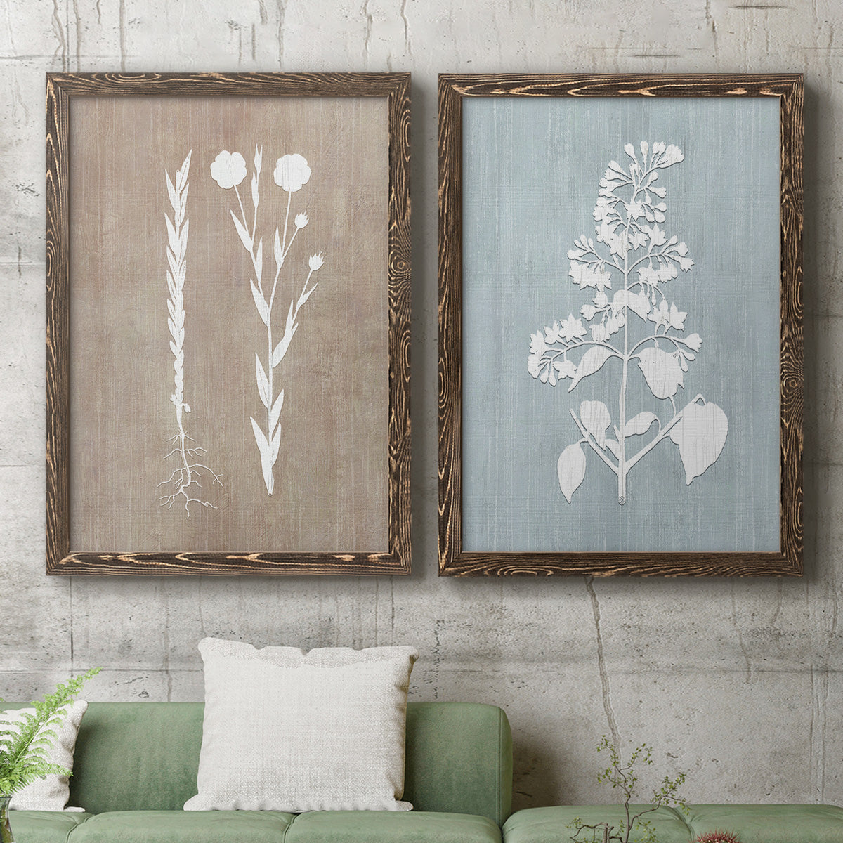 Botany Beauty III - Premium Framed Canvas 2 Piece Set - Ready to Hang