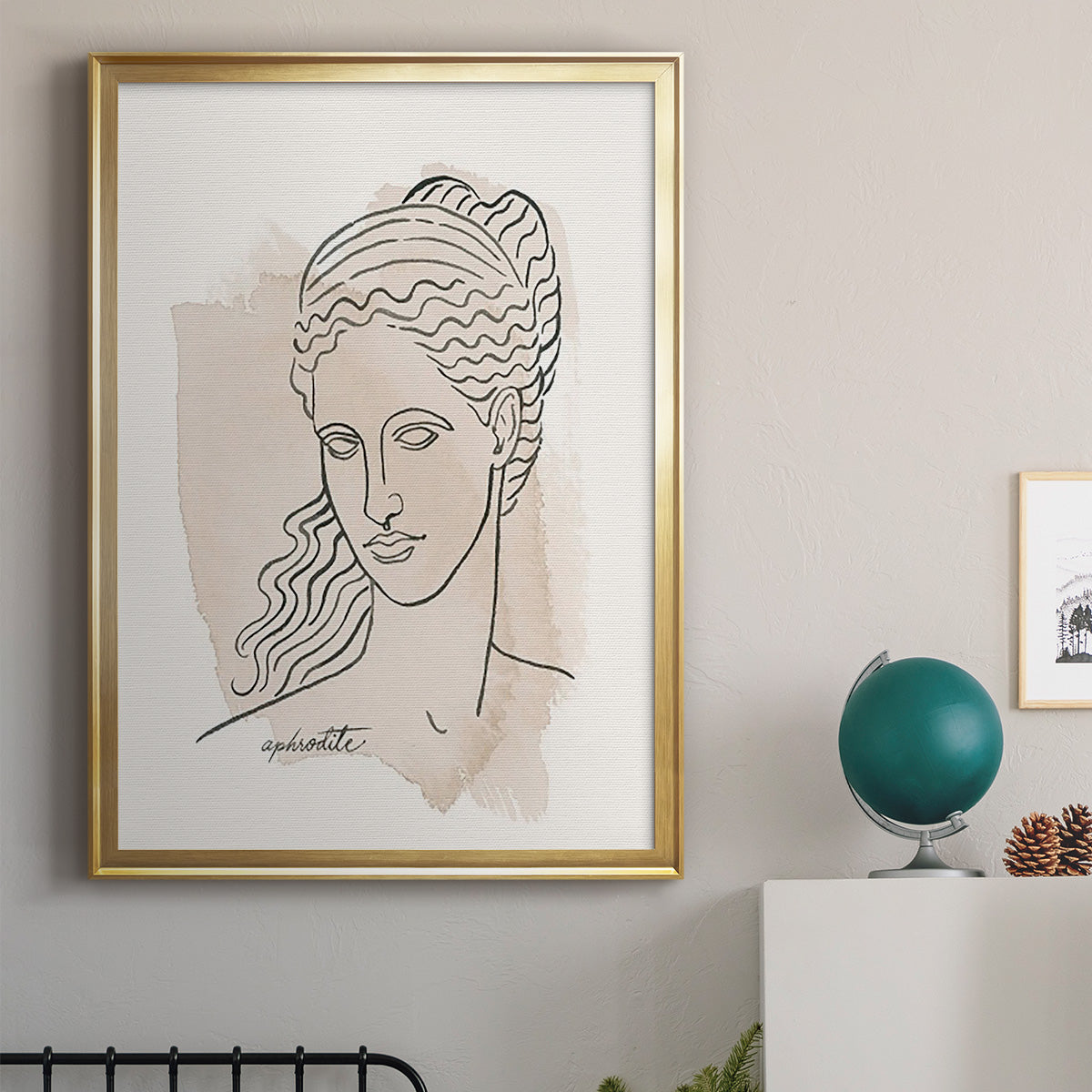 Greek Busts V - Modern Framed Canvas Print