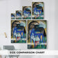 Size comparison chart for canvas art prints, showing multiple size options.